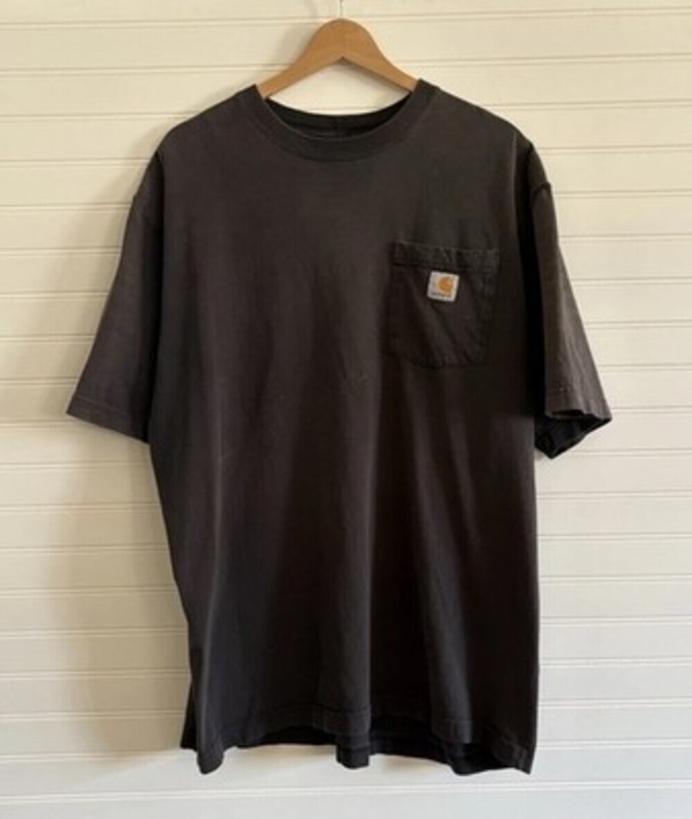 Carhartt K87 Original Fit Pocket T-Shirt Men’s Black Cotton L Crew Neck Short